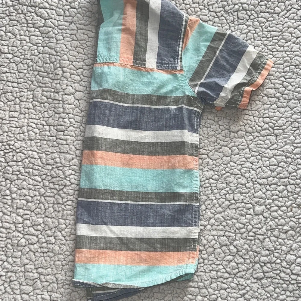 OshKosh B'gosh Kids Striped Button-Down Shirt - Blue, Green, Orange